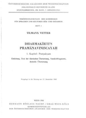 Dharmakirti Pramanavinischayah (Vetter 1966)-front.jpg