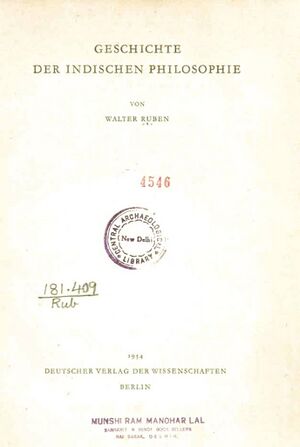 Frauwallner-1953-Geschichte der Indische Philosophie 1.jpg
