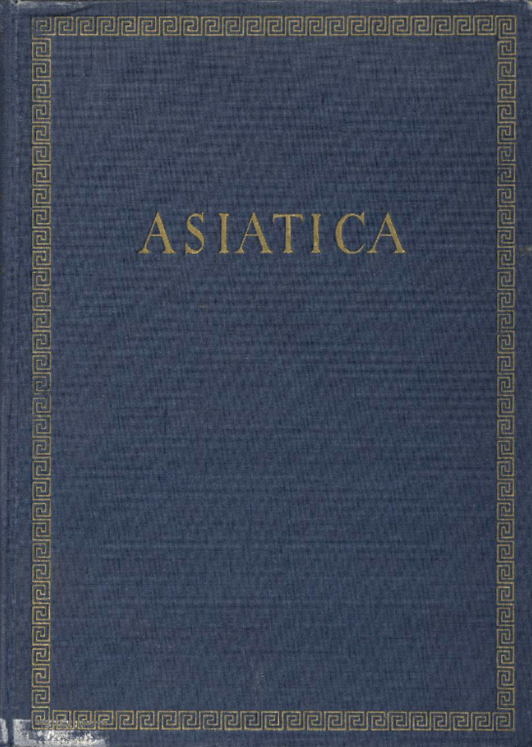 Asiatica Festschrift Friedrich Weller-front.jpg
