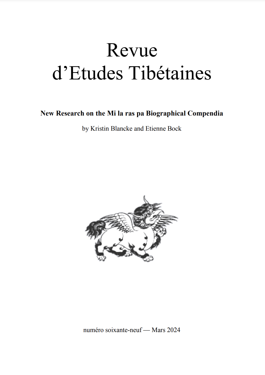 Revue d Etudes Tibetaines Vol 69 2024-front.jpg