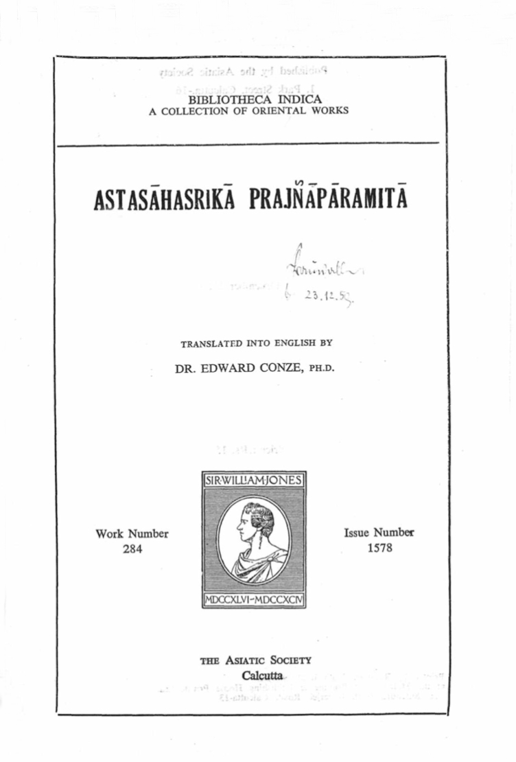 Astasahasrika Prajnaparamita Conze 1958-front.jpg