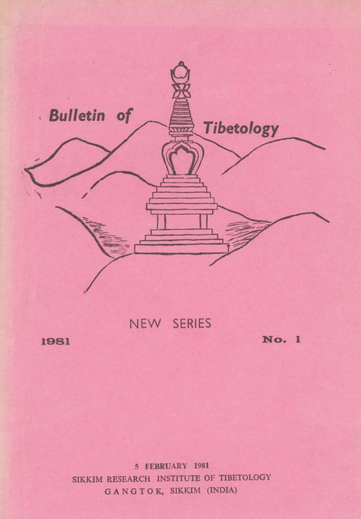 Bulletin of Tibetology Vol. 17, No. 1 (1981)-front.jpg