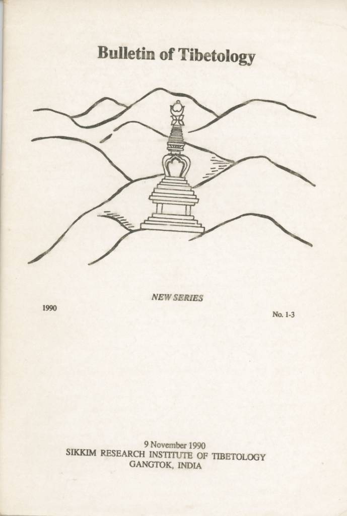 Bulletin of Tibetology Vol. 26, No. 1-3 (1990)-front.jpg