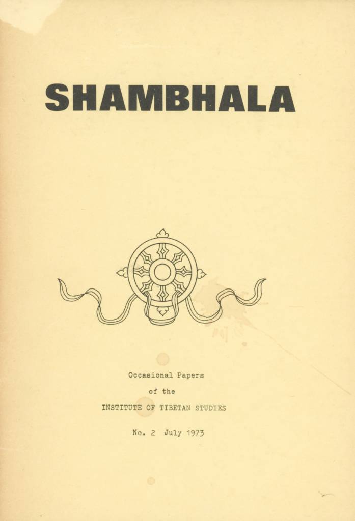 Shambhala Occasional Papers of the Institute of Tibetan Studies No. 2 (1973)-front.jpg