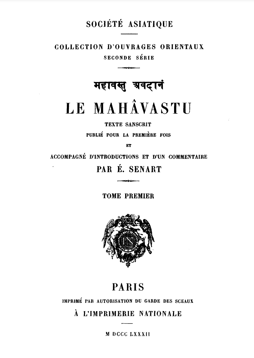 Le Mahavastu Vol 1 1977-front.jpg