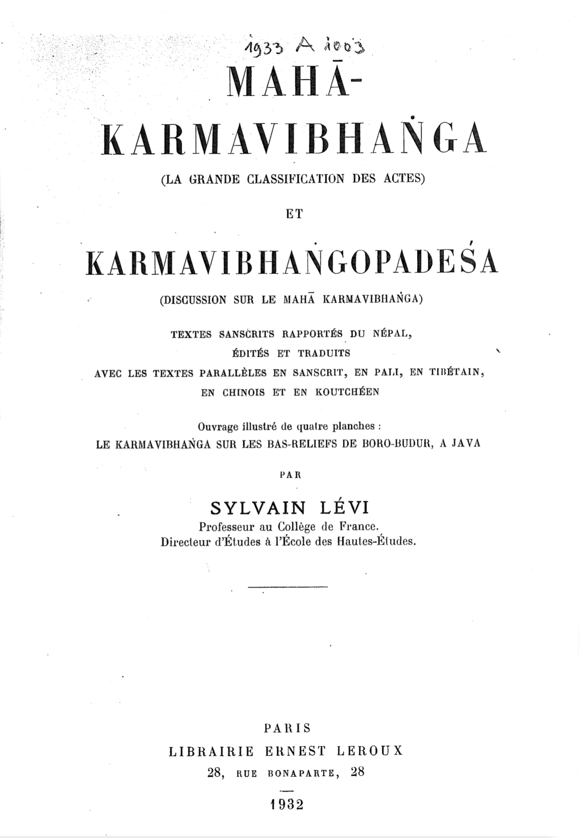 Maha-Karmavibhanga et Karmavibhangopadesa-front.jpg