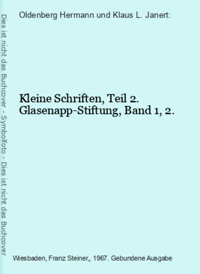 Oldenberg-1967-Kleine Schriften Vol 2-front.jpg