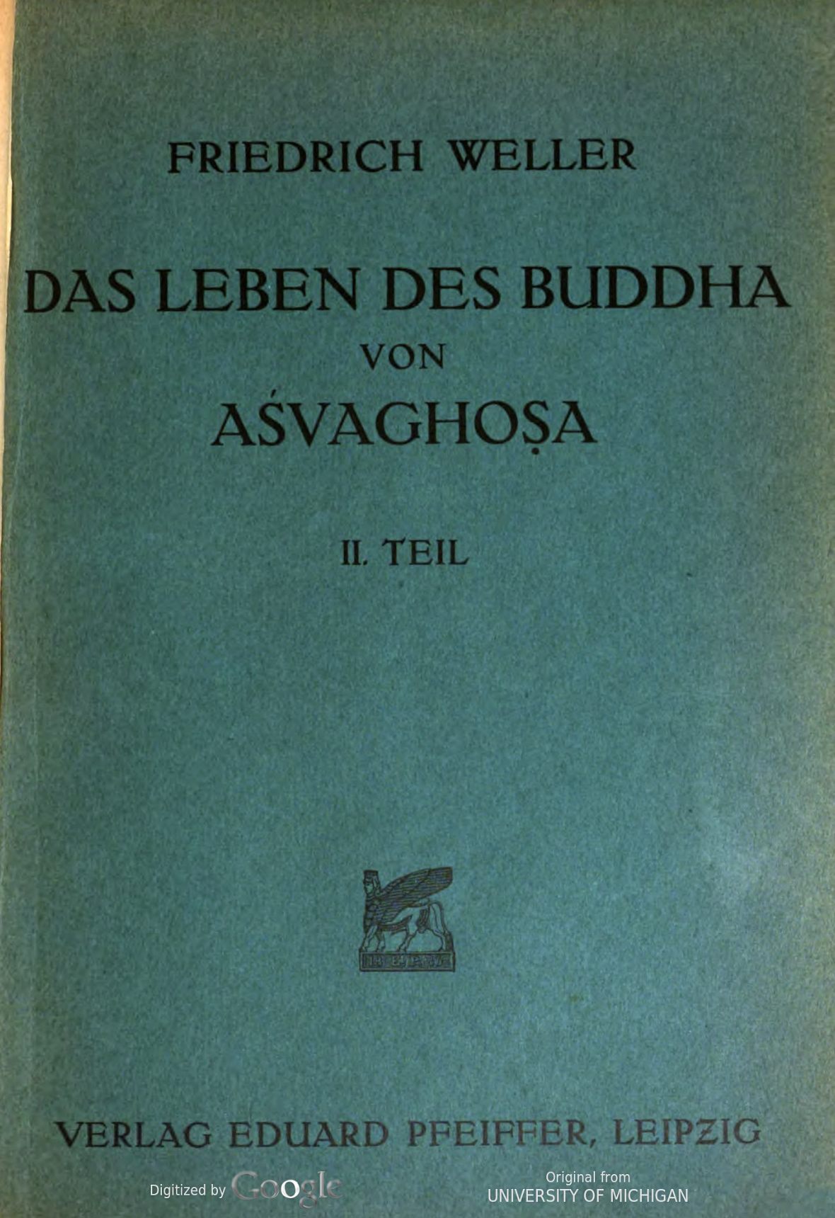 Das Leben des Buddha von Asvaghosa Tiel 2 1928-front.jpg