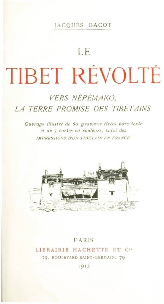 Le Tibet Revolte (Bacot-1912)-front.jpg