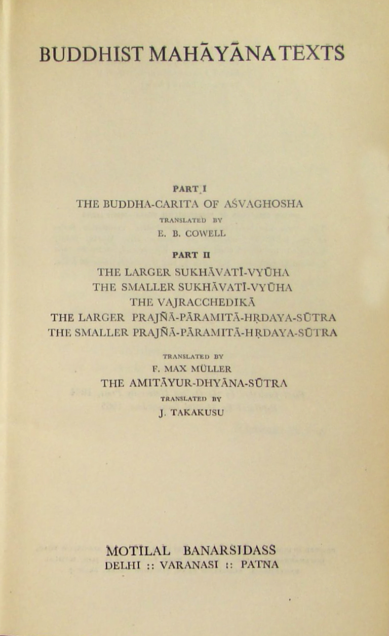 Buddhist Mahayana Texts Muller et al 1965-front.jpg