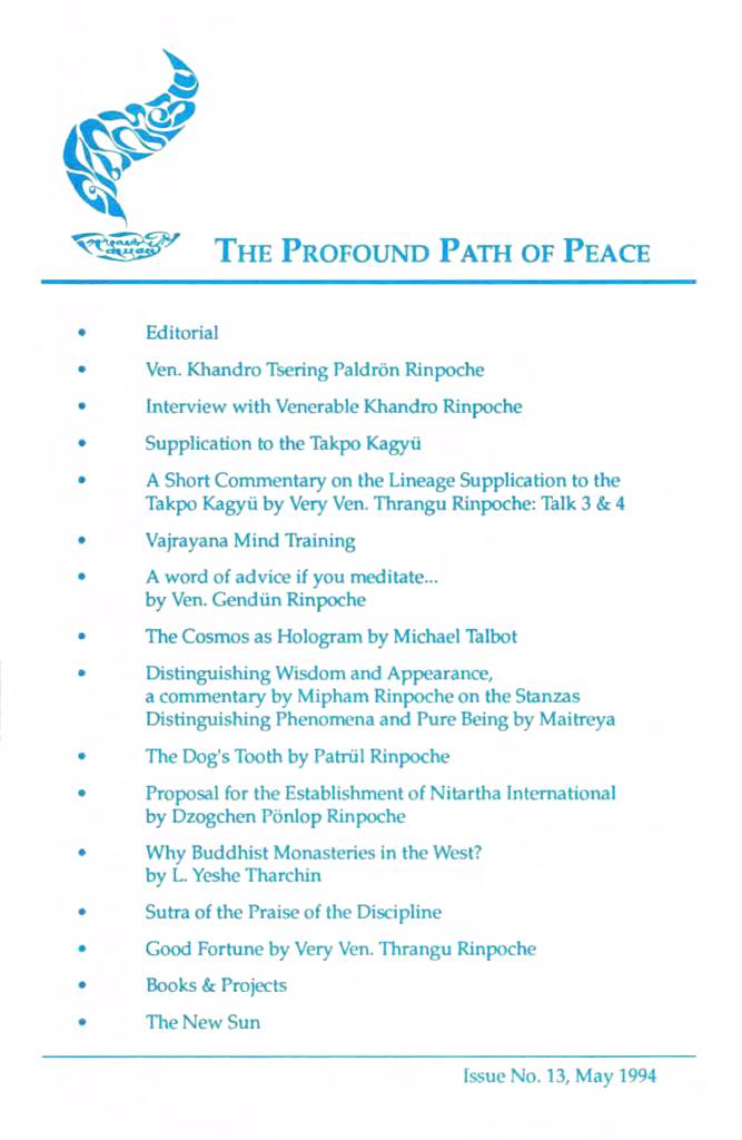 The Profound Path of Peace Issue No. 13-front.jpg