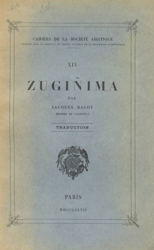Zuginima - Traduction (Bacot 1957)-front.jpg