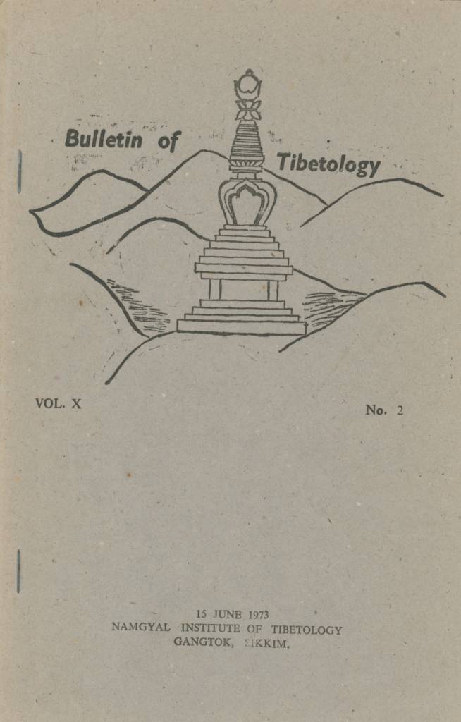 Bulletin of Tibetology Vol. 10, No. 2 (1973)-front.jpg
