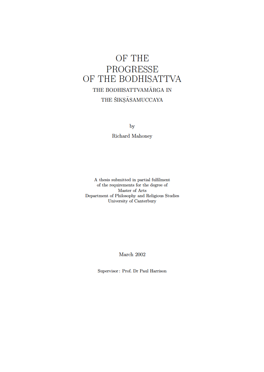 Of the Progresse of the Bodhisattva The Bodhisattvamārga in the Śikṣāsamuccaya MA Thesis.jpg