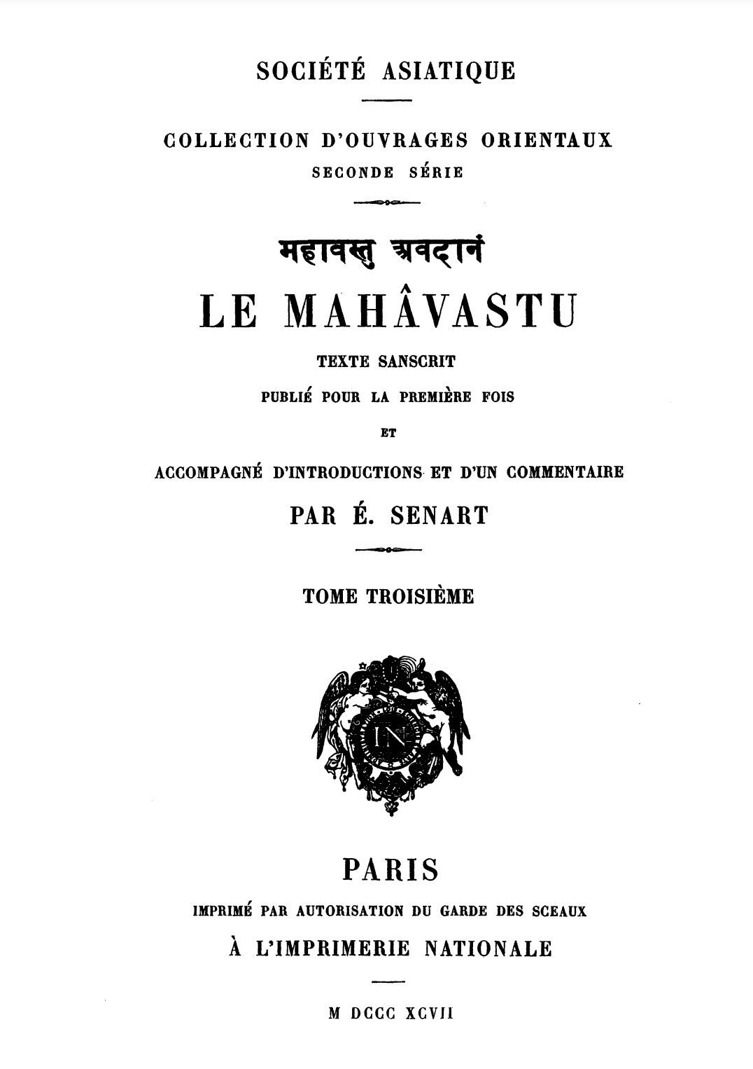 Le Mahavastu Vol 3 1977-front.jpg
