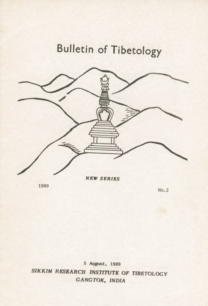 Bulletin of Tibetology Vol 25, no. 2-front.jpg