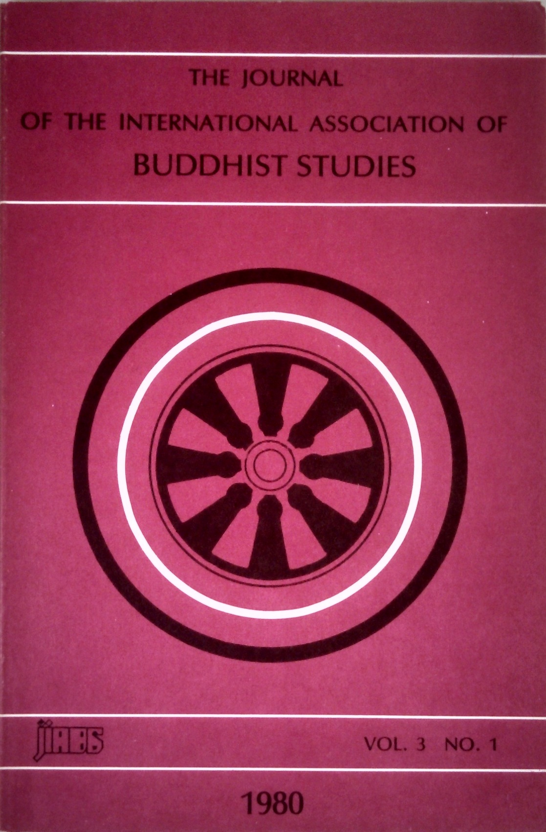 Journal of the International Association of Buddhist Studies Vol. 3 No. 1 (1980)-front.jpg