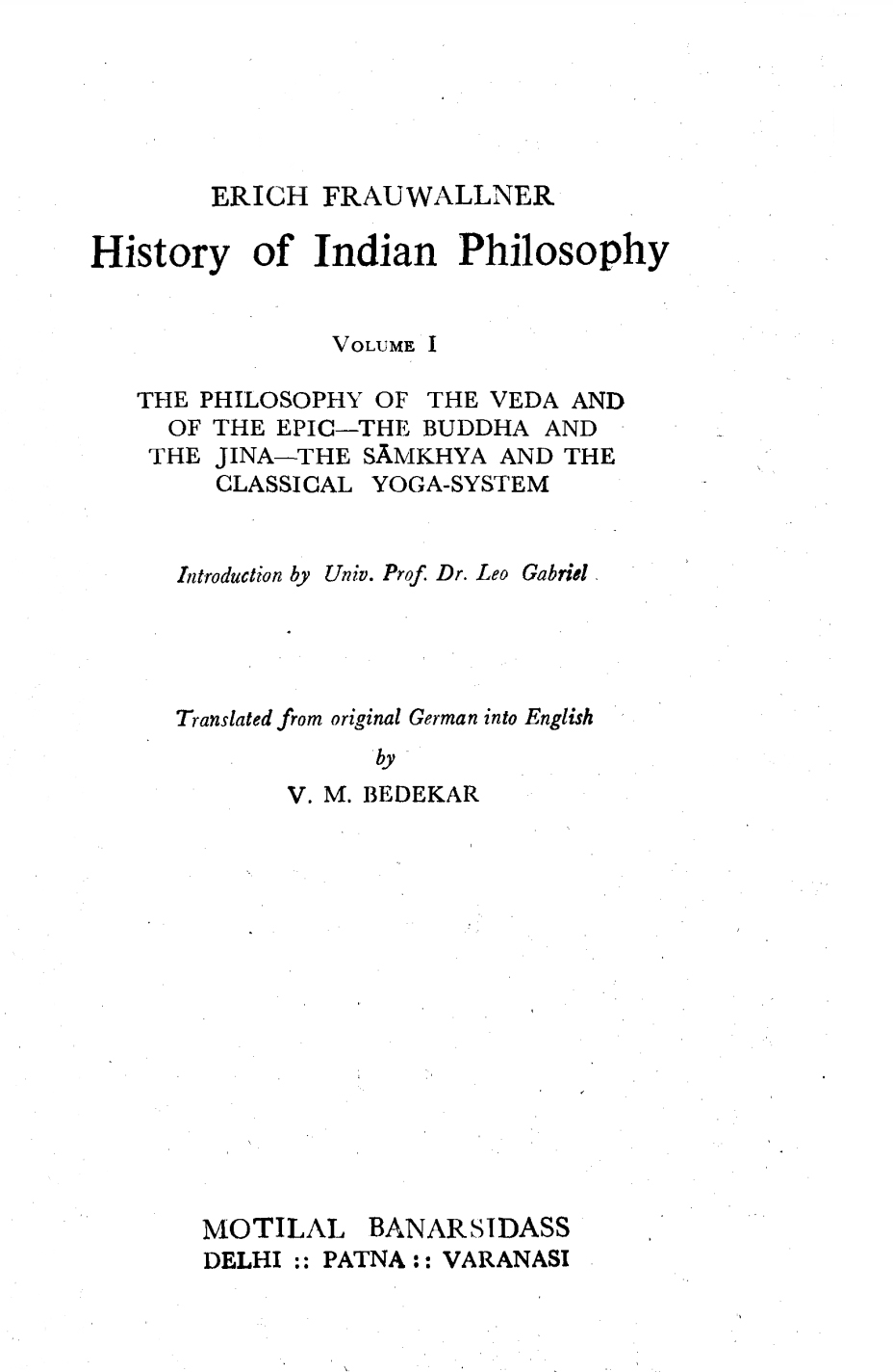 History of Indian Philosophy Frauwallner Vol. 1-front.jpg
