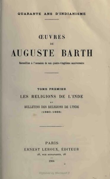 File:Œuvres de Auguste Barth Vol 1-front.jpg