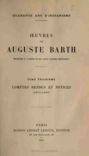 Œuvres de Auguste Barth Vol 3-front.jpg