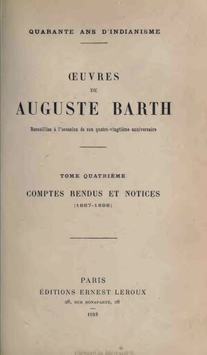 Œuvres de Auguste Barth Vol 4-front.jpg