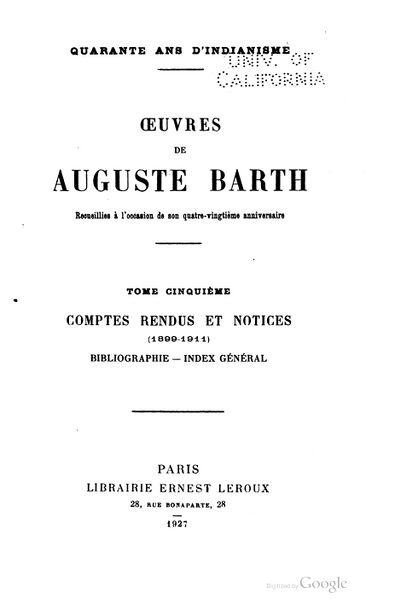 File:Œuvres de Auguste Barth Vol 5-front.jpg