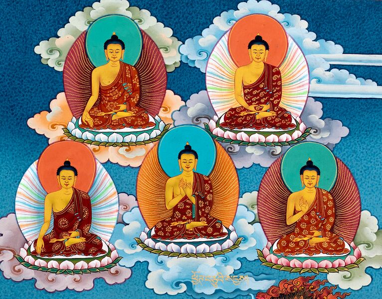 File:7030 (Five of the Buddhas of the ten directions).jpg