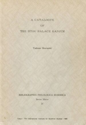 A Catalogue of The Stog Palace Kanjur-front.jpg