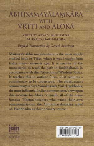 Abhisamayalamkara with Vrtti and Aloka Vol. 2-back.jpg