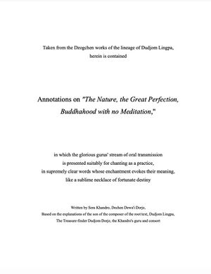 Annotations on The Nature, The Great Perfection, Buddhahood with No Meditation-front.jpg