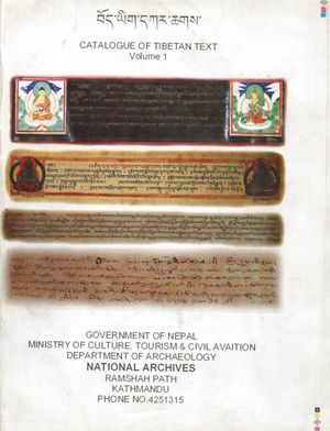 Catalogue of Tibetan Text - Vol. 1-front.jpeg
