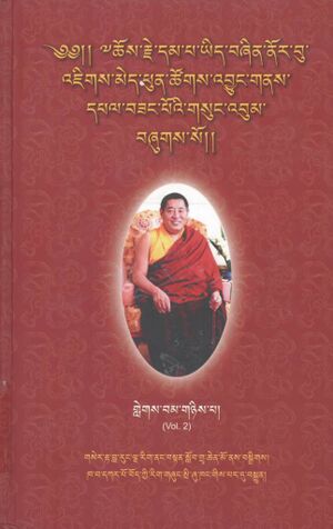 Chos rje dam pa yid bzhin nor bu 'jigs me phun tshogs 'byung gnas dpal bzang po'i gsung 'bum - Vol 2 (2011)-front.jpg