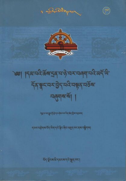 File:Dam pa'i chos dran pa nye bar bzhag pa'i mdo yi don snang bar byed pa'i bstan bcos bzhugs so-front.jpg