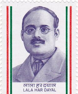 Dayal Lala Har 1987 stamp of India Wikipedia.jpg