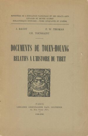Documents de Touen-Houang Relatifs a l'Histoire du Tibet-front.jpg