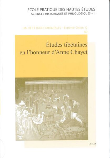 File:Etudes tibetaines en l'honneur d'Anne Chayet-front.jpg