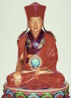 A statue of Ga Rabjampa kept at Tharlam Monastery in Nepal