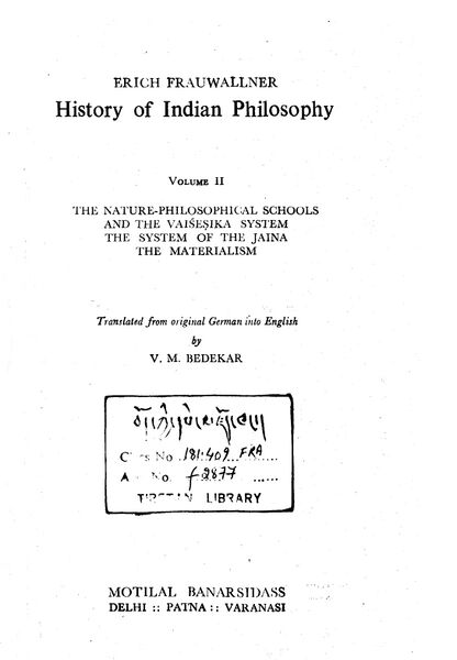 File:History of Indian Philosophy Vol. 2 Bedekar-front.jpg