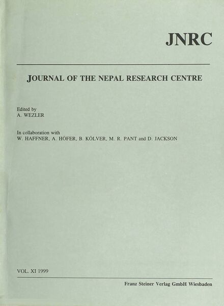 File:Journal of the Nepal Research Center Vol XI-front.jpg