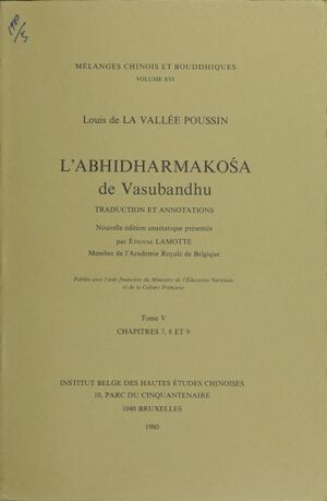 L'Abhidharmakosa de Vasubandhu Tome V-front.jpg