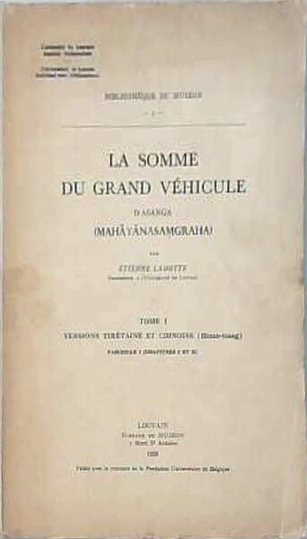 File:La Somme du Grand Vehicule d'Asaṅga Vol 1-front.jpg