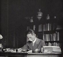 Portrait of Louis de La Vallée Poussin (1869-1938) in his study. Photographer unknown. Source: Ghent University