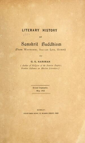 Literary History of Sanskrit Buddhism (From Winternitz, Sylvain Levi, Huber)-front.jpg