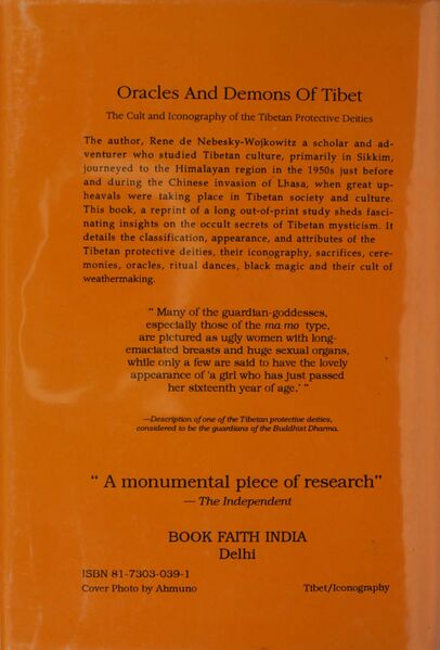 File:Oracles and Demons of Tibet (Book Faith India)-back.jpg
