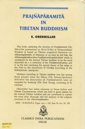 Prajñāpāramitā in Tibetan Buddhism (1998)-back.jpg
