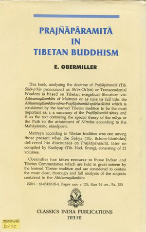 Prajñāpāramitā in Tibetan Buddhism (Obermiller 1998)-back.jpg