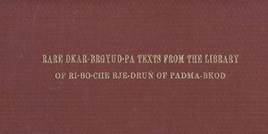 Rare dKar-brgyud-pa Texts from the Library of Ri-bo-che rJe-drung of Padma-bkod-front.jpg