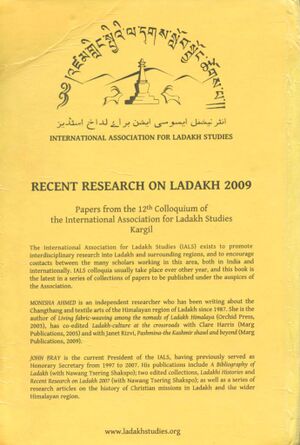 Recent Research on Ladakh (2009)-back.jpg