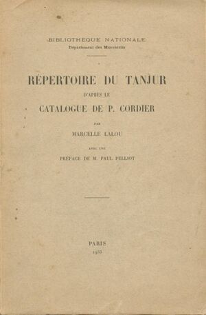 Repertoire du Tanjur d'Apres le Catalogue de P. Cordier-front.jpg