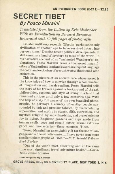 File:Secret Tibet (1960, Grove Press)-bacl.jpg